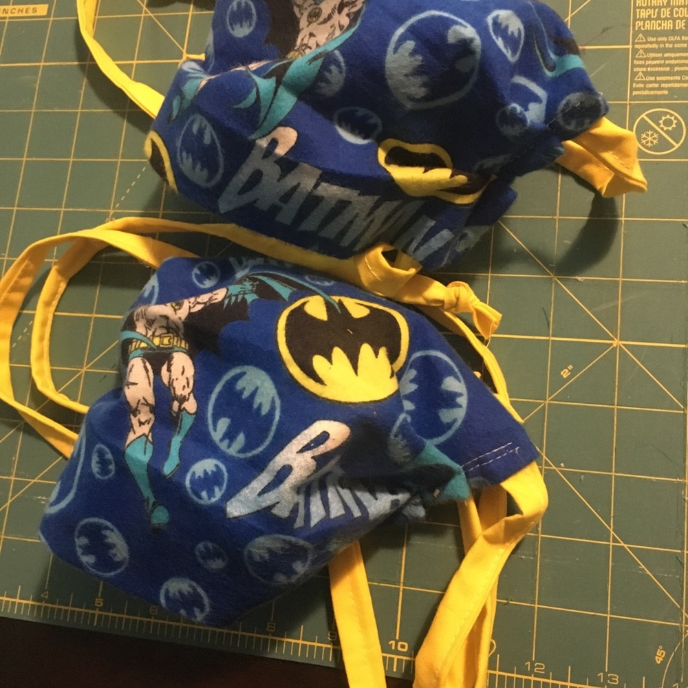 2 Batman reusable face masks